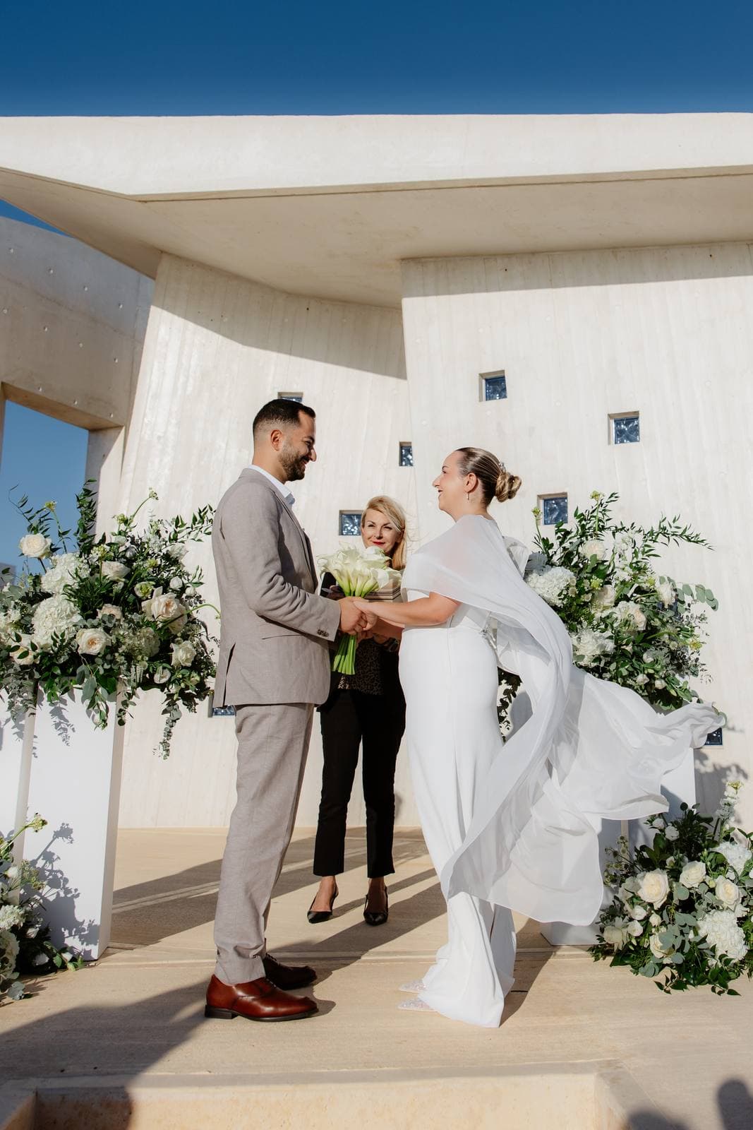 Christos & Eleni, the ceremony in front of Ayia Thalassini chapel