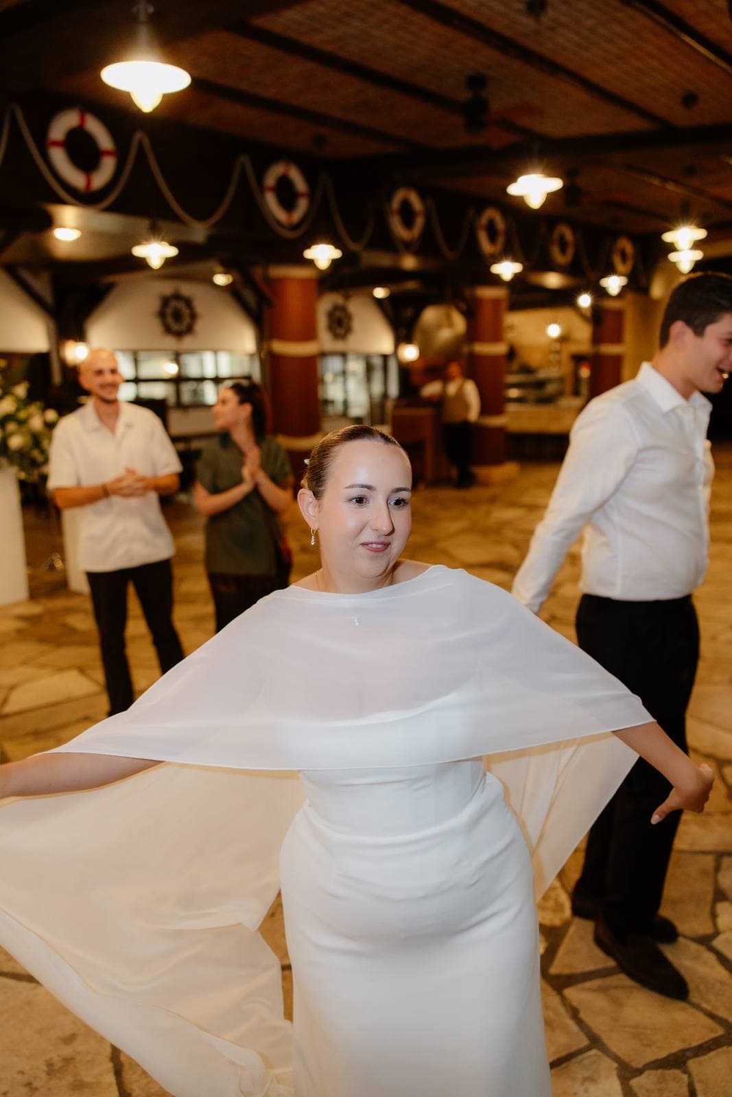 Christos & Eleni, the bride dancing