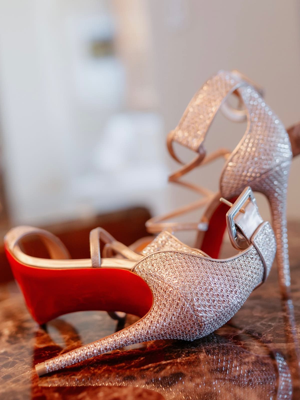 The bride's shoes