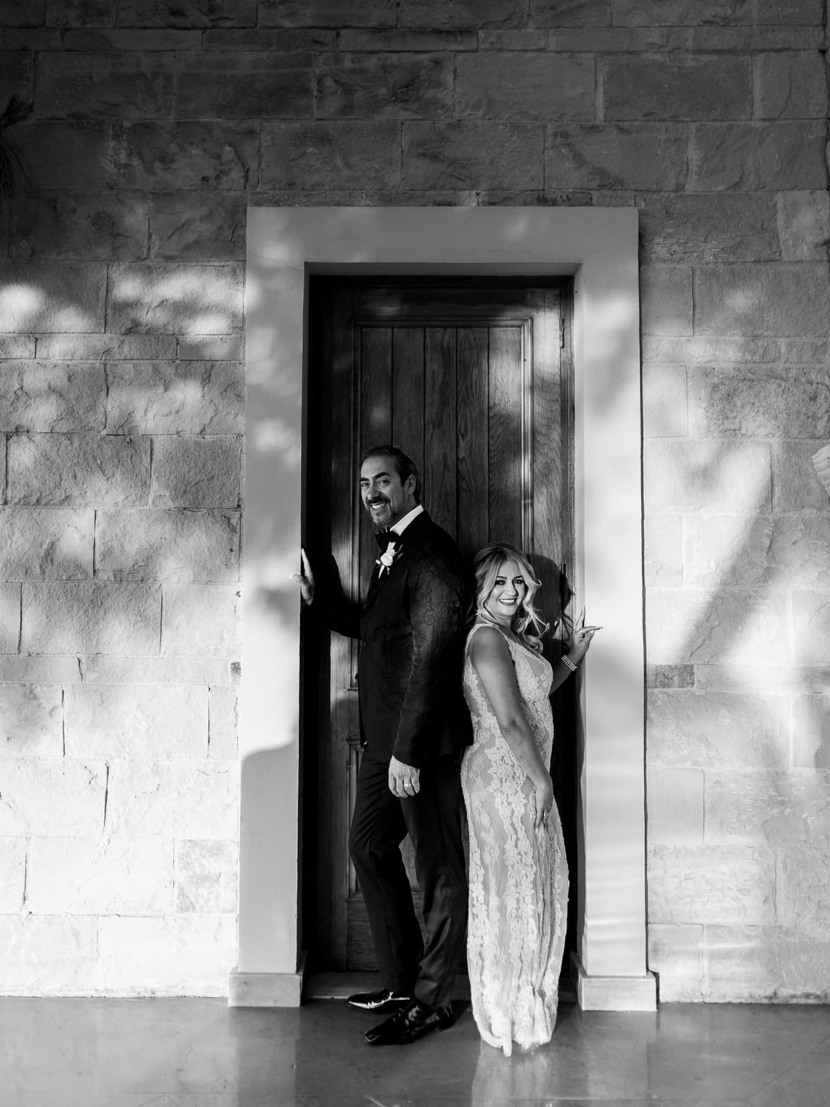 Portrait at a stone doorway