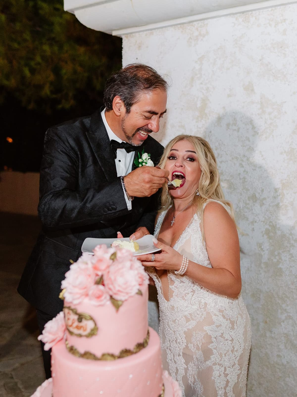 Cutting the cake