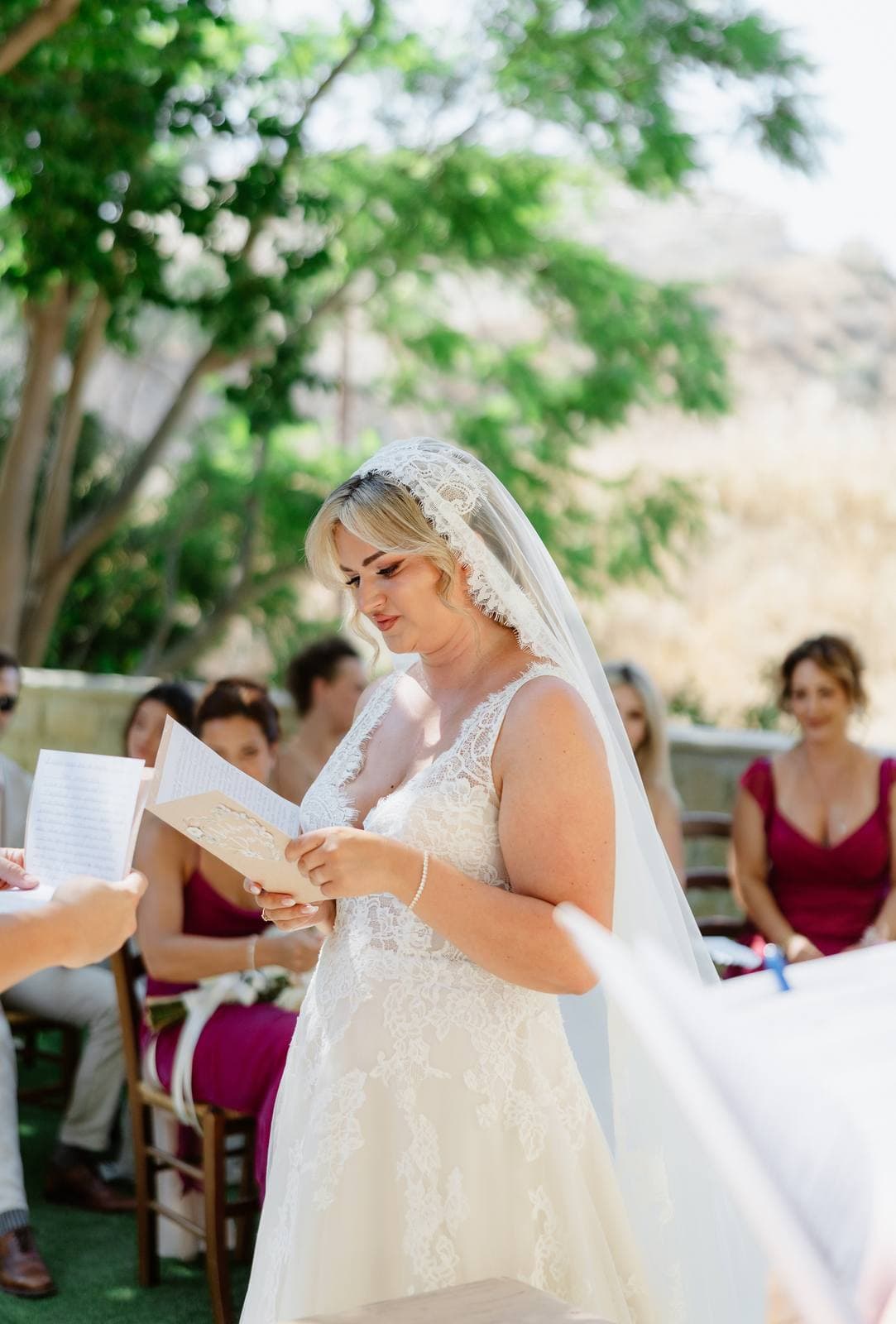 Rita & Andrej, the bride reading her vows