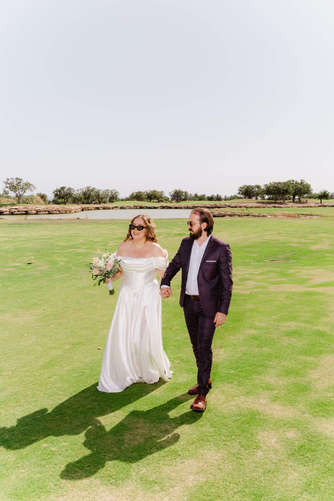 Sivan & Elon, walking on the golf course