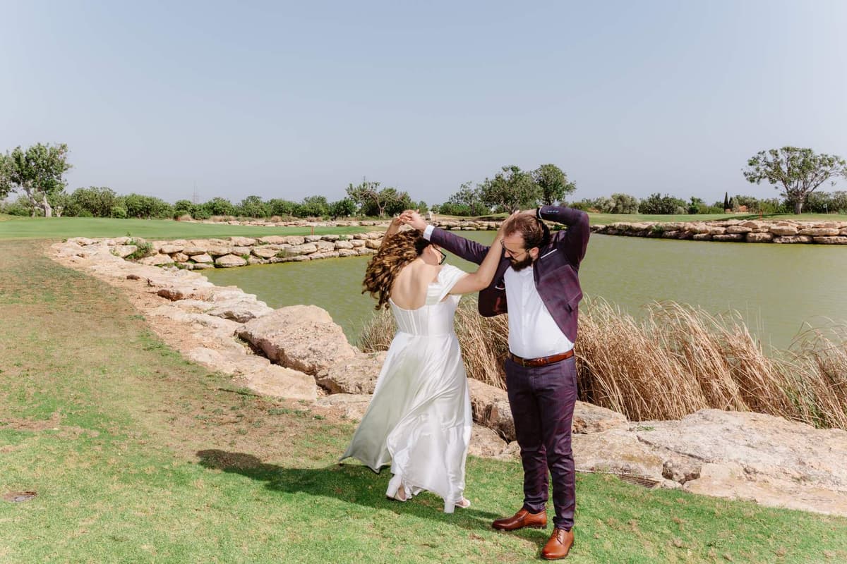 Sivan & Elon, a twirl by the lake