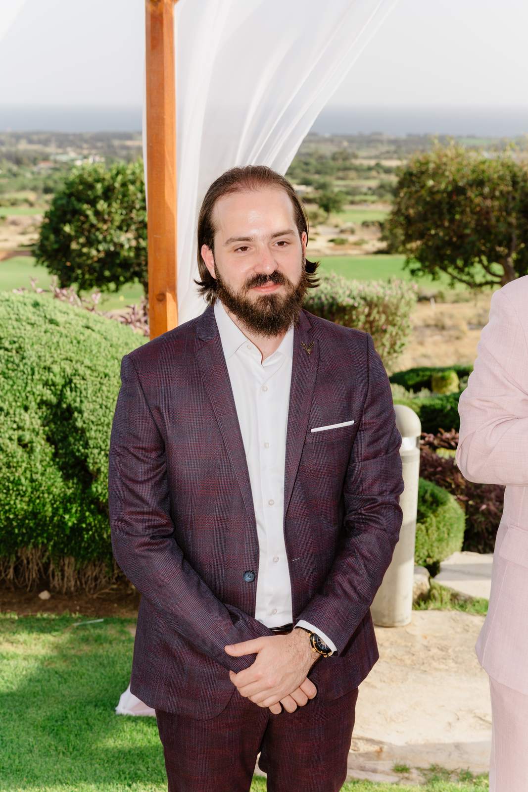 Sivan & Elon, the groom at the ceremony