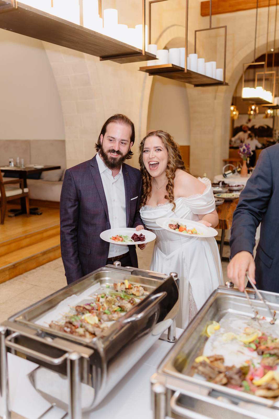 Sivan & Elon, the couple at the buffet
